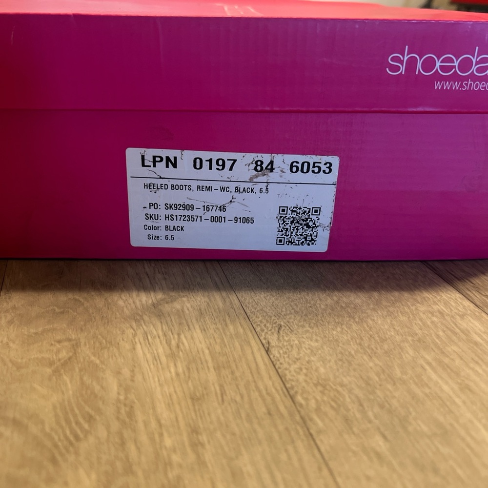 Shoedazzle Black Heeled Boots